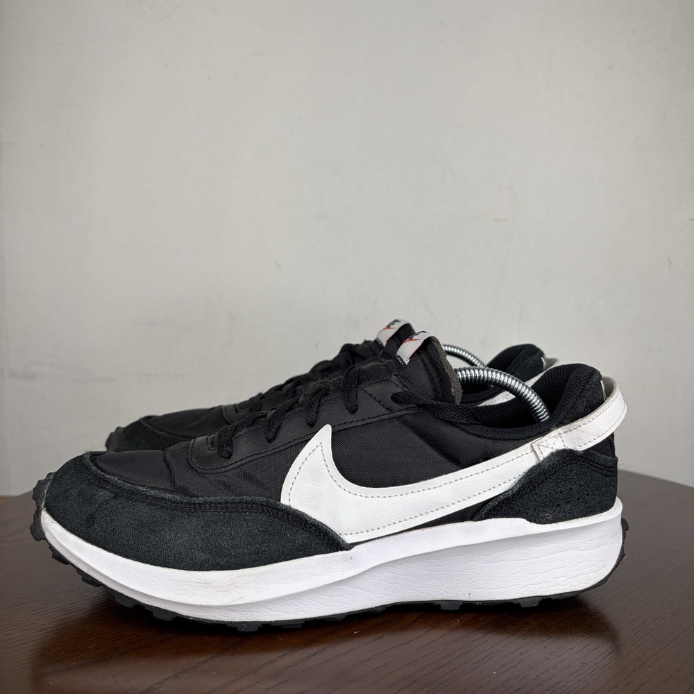 Nike Waffle Debut Shoes Men's 9 Black Suede Running Trainers Sneakers DH9522-001